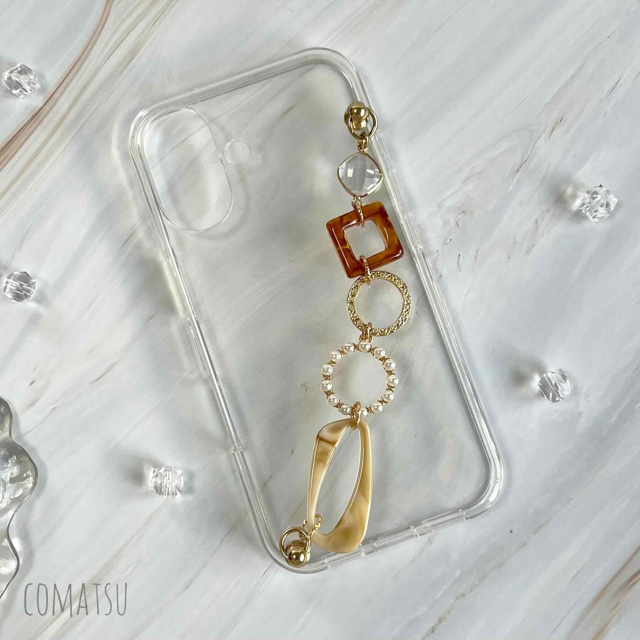 品格Antique ハンドホルダー付きスマホケース 落下防止ベルトストラップ付きスマホカバー1枚目の画像
